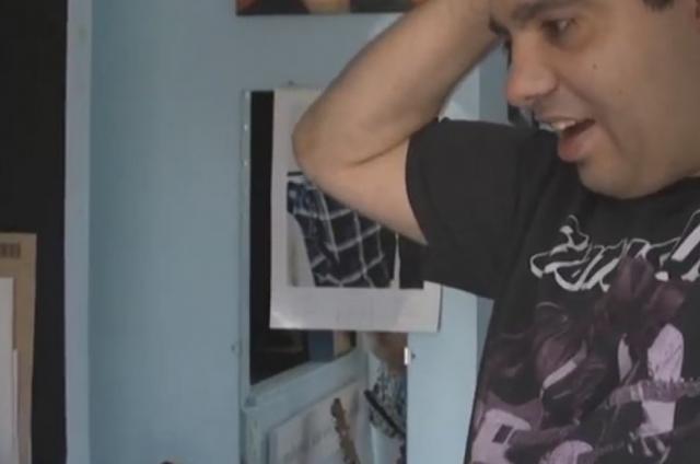 Aidan, a tall man with black hair who has epilepsy